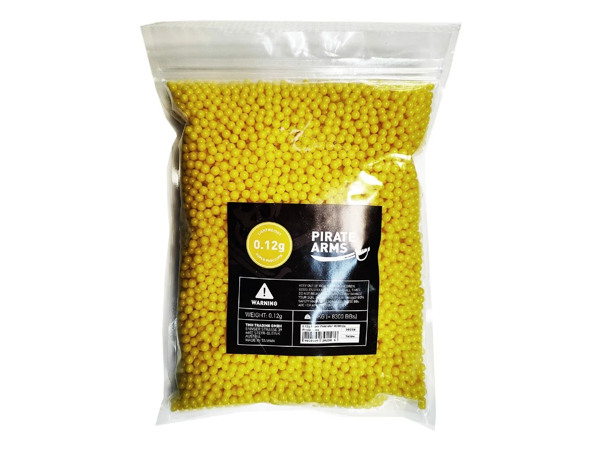 Bile Pirate Arms 0.12g 8300 buc galbene